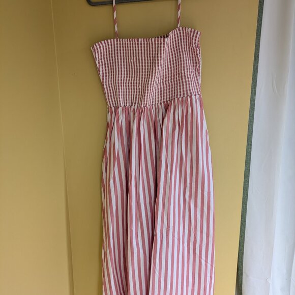 NWT Ann Taylor Petite Striped Maxi Flare Dress 12P - Picture 5 of 6